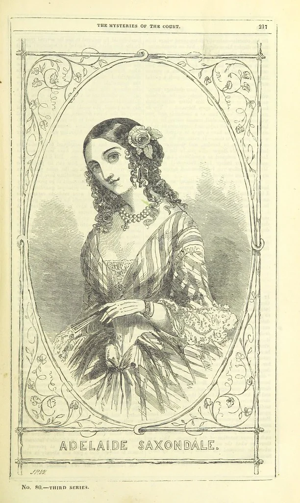 An illustration from The Mysteries of the Court of London, 1850, leaf 655