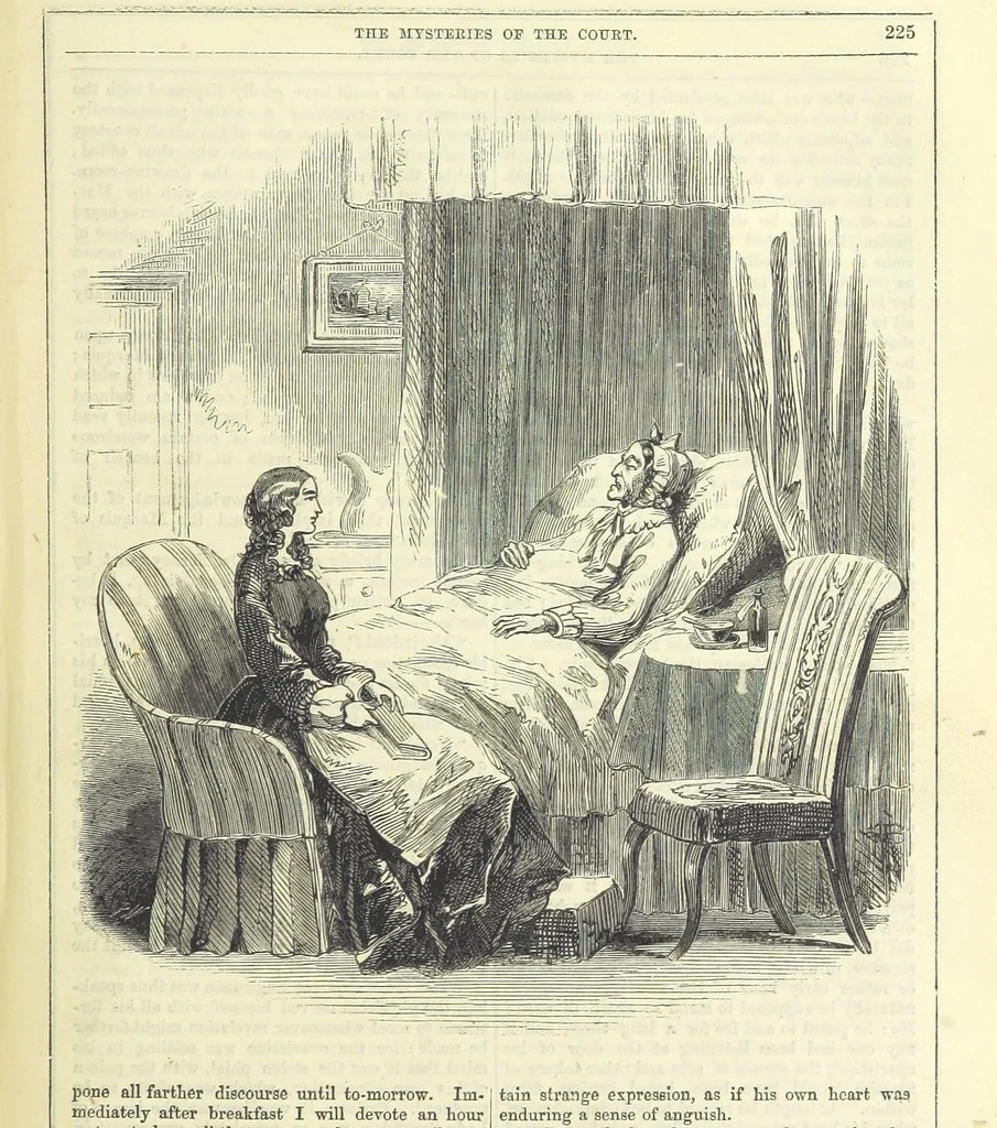 An illustration from The Mysteries of the Court of London, 1850, leaf 663