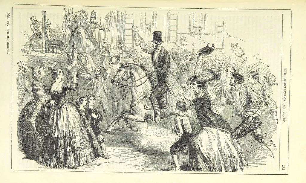 An illustration from The Mysteries of the Court of London, 1850, leaf 719