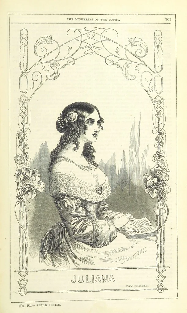 An illustration from The Mysteries of the Court of London, 1850, leaf 743