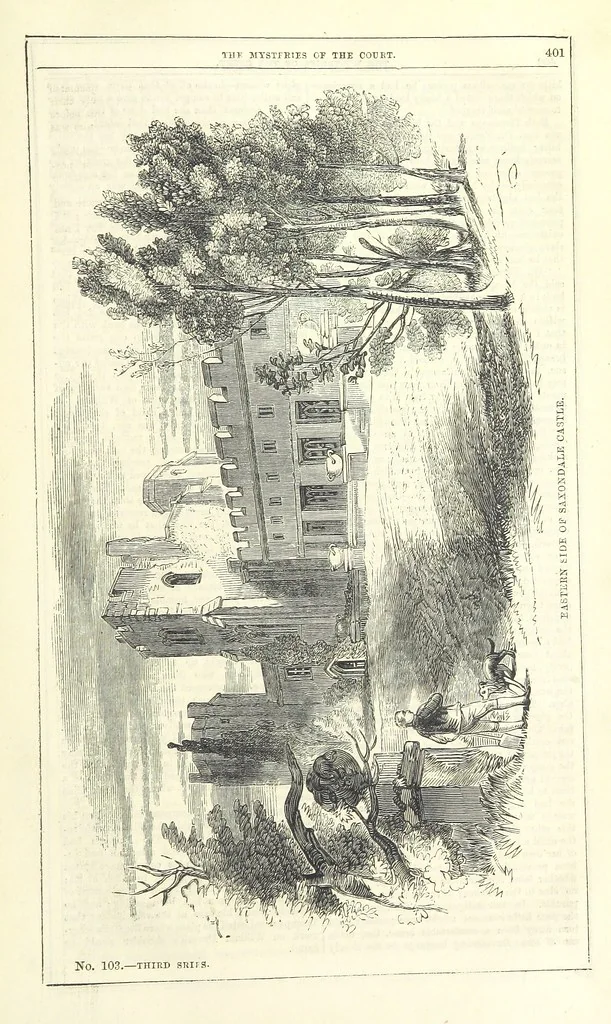 An illustration from The Mysteries of the Court of London, 1850, leaf 839