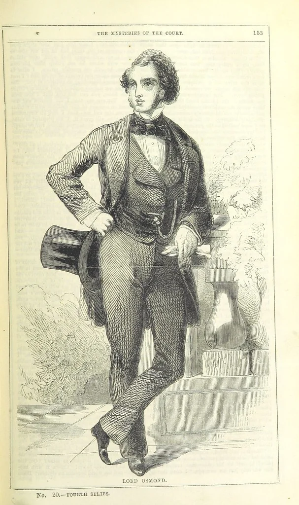 An illustration from The Mysteries of the Court of London, 1850, leaf 167