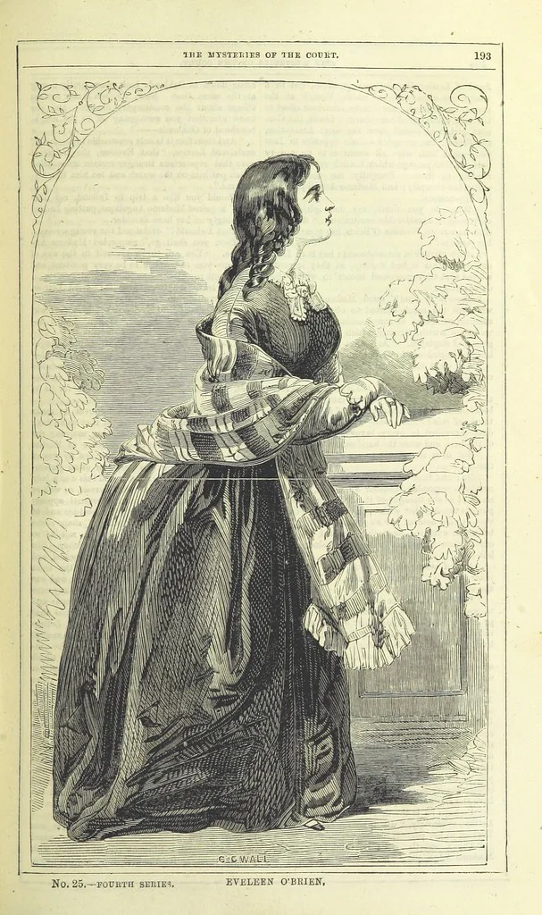 An illustration from The Mysteries of the Court of London, 1850, leaf 207