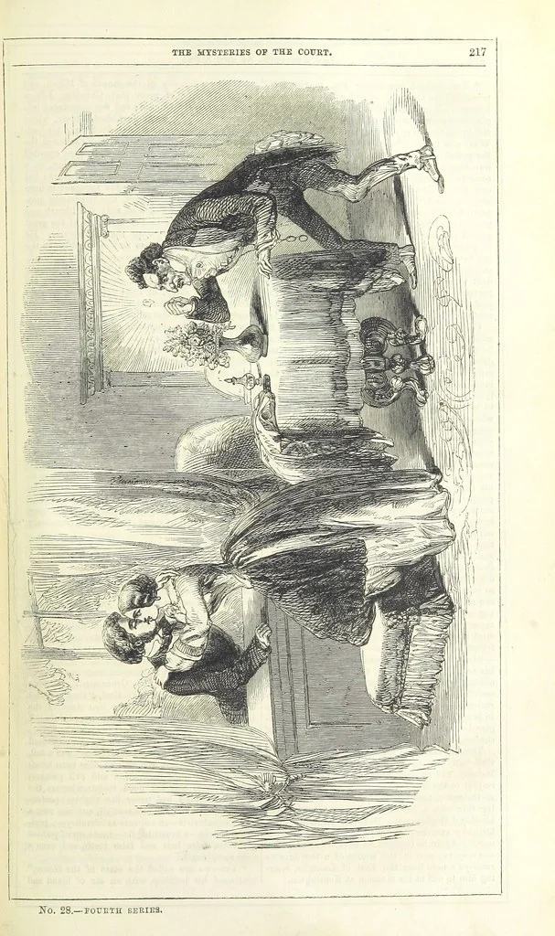An illustration from The Mysteries of the Court of London, 1850, leaf 231