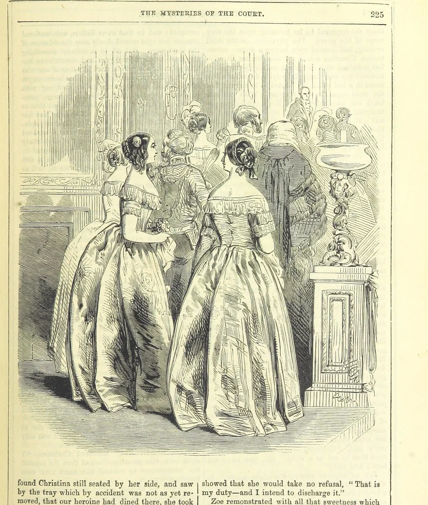An illustration from The Mysteries of the Court of London, 1850, leaf 239