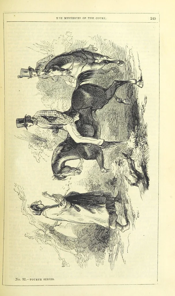 An illustration from The Mysteries of the Court of London, 1850, leaf 263
