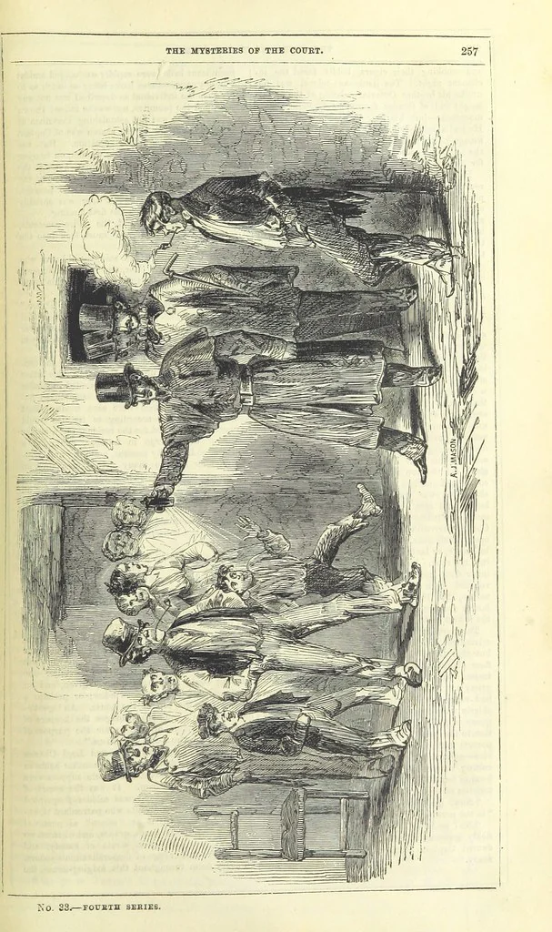 An illustration from The Mysteries of the Court of London, 1850, leaf 271