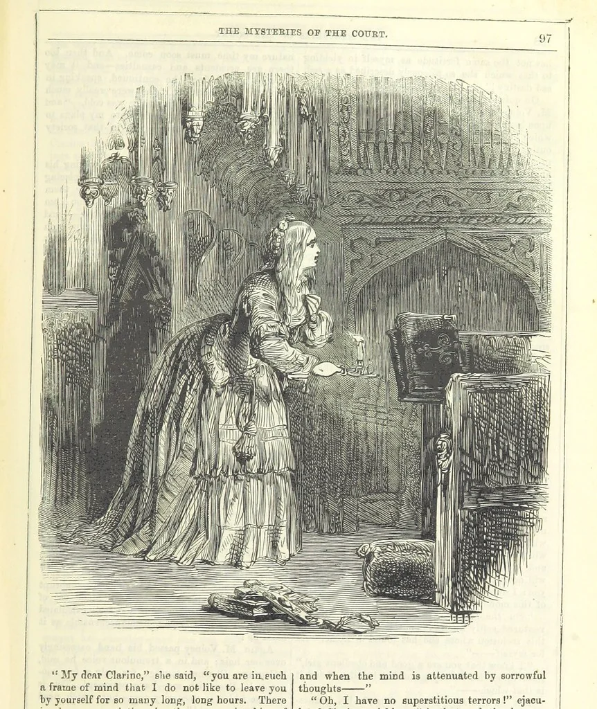 An illustration from The Mysteries of the Court of London, 1850, leaf 535