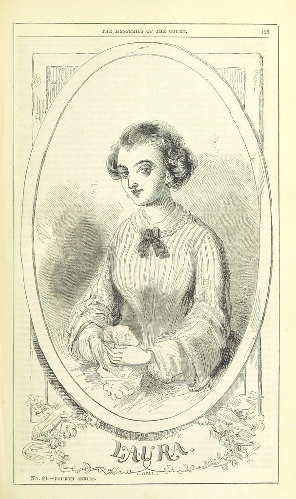 An illustration from The Mysteries of the Court of London, 1850, leaf 567