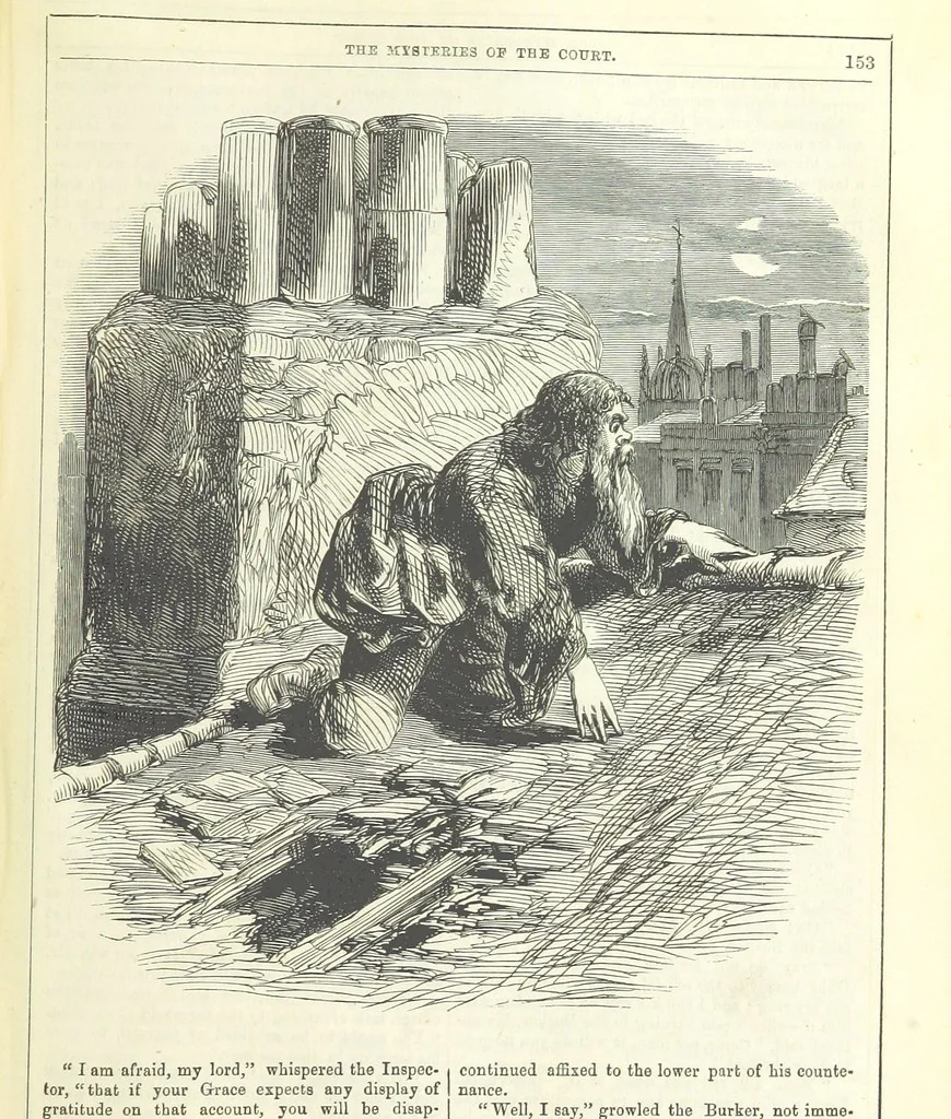 An illustration from The Mysteries of the Court of London, 1850, leaf 591