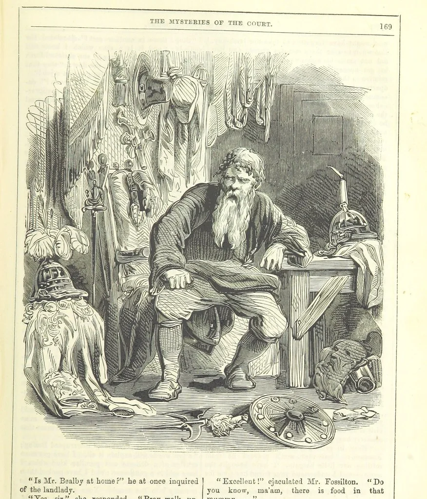 An illustration from The Mysteries of the Court of London, 1850, leaf 607
