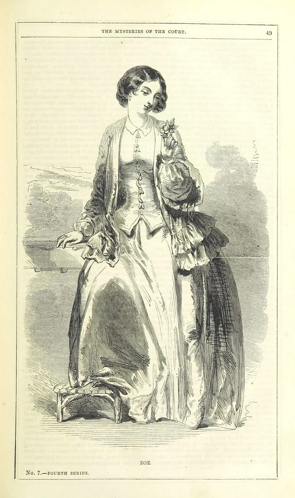 An illustration from The Mysteries of the Court of London, 1850, leaf 63