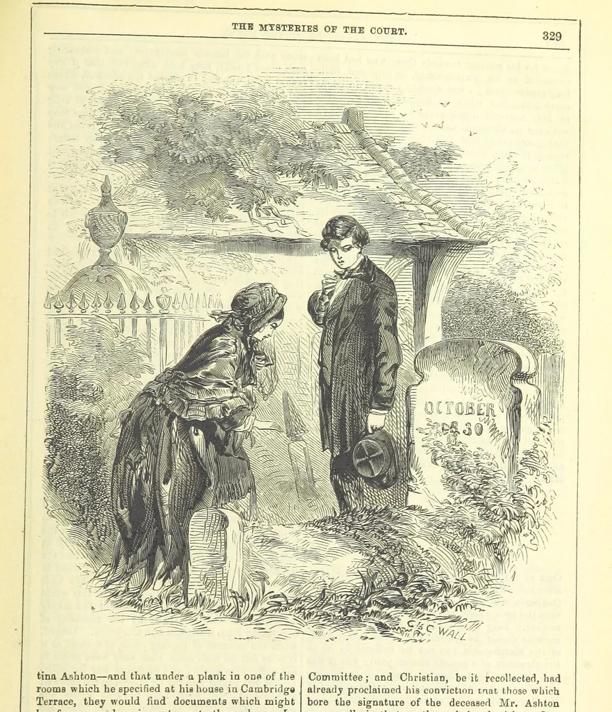 An illustration from The Mysteries of the Court of London, 1850, leaf 767