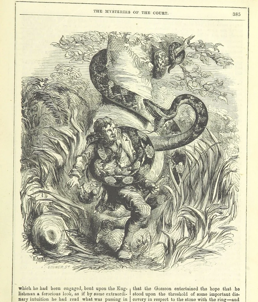 An illustration from The Mysteries of the Court of London, 1850, leaf 823
