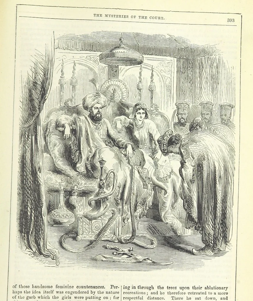 An illustration from The Mysteries of the Court of London, 1850, leaf 831