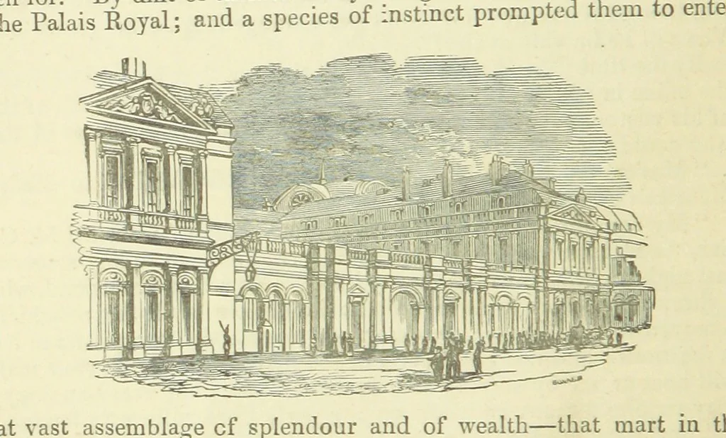 An illustration from Pickwick abroad; or, the Tour in France ... Illustrated with forty steel engravings by Crowquill, and thirty-three wood cuts, 1864, leaf 102