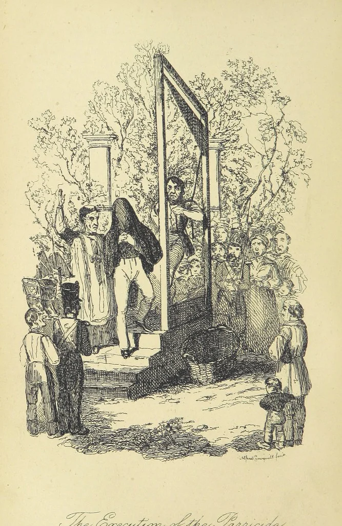 An illustration from Pickwick abroad; or, the Tour in France ... Illustrated with forty steel engravings by Crowquill, and thirty-three wood cuts, 1864, leaf 142