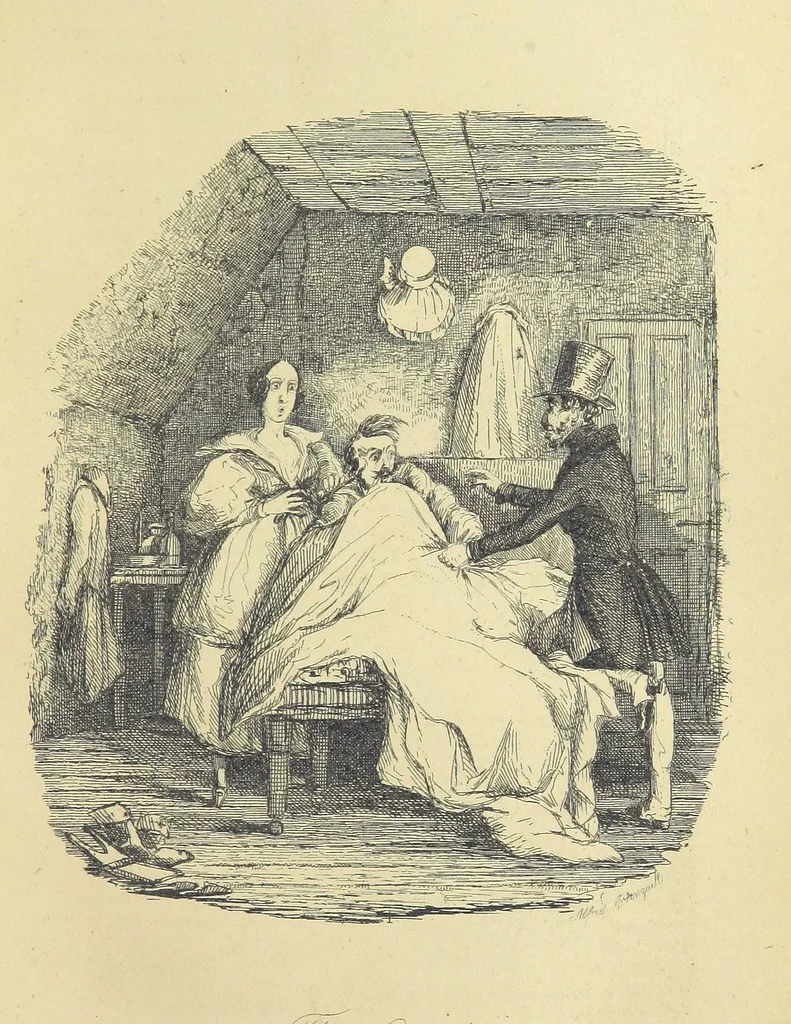 An illustration from Pickwick abroad; or, the Tour in France ... Illustrated with forty steel engravings by Crowquill, and thirty-three wood cuts, 1864, leaf 259