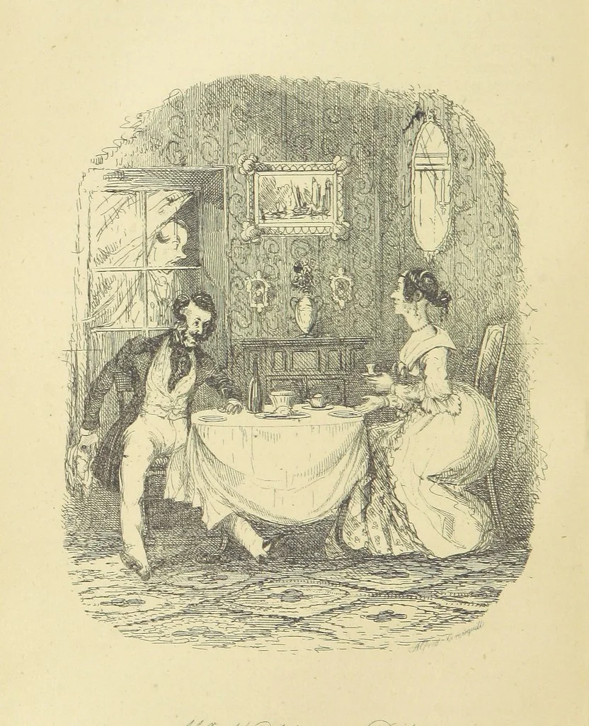 An illustration from Pickwick abroad; or, the Tour in France ... Illustrated with forty steel engravings by Crowquill, and thirty-three wood cuts, 1864, leaf 266