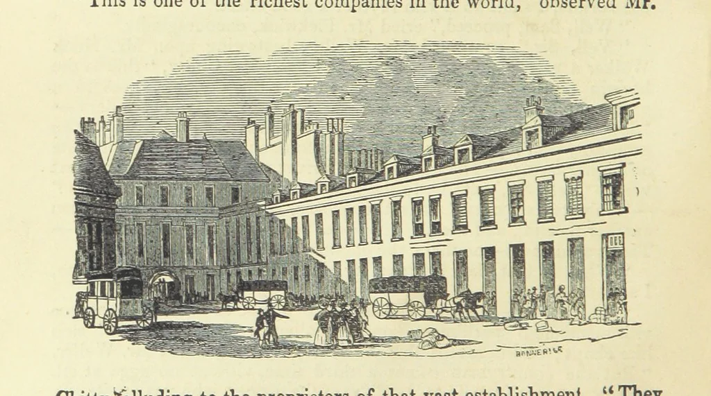 An illustration from Pickwick abroad; or, the Tour in France ... Illustrated with forty steel engravings by Crowquill, and thirty-three wood cuts, 1864, leaf 332