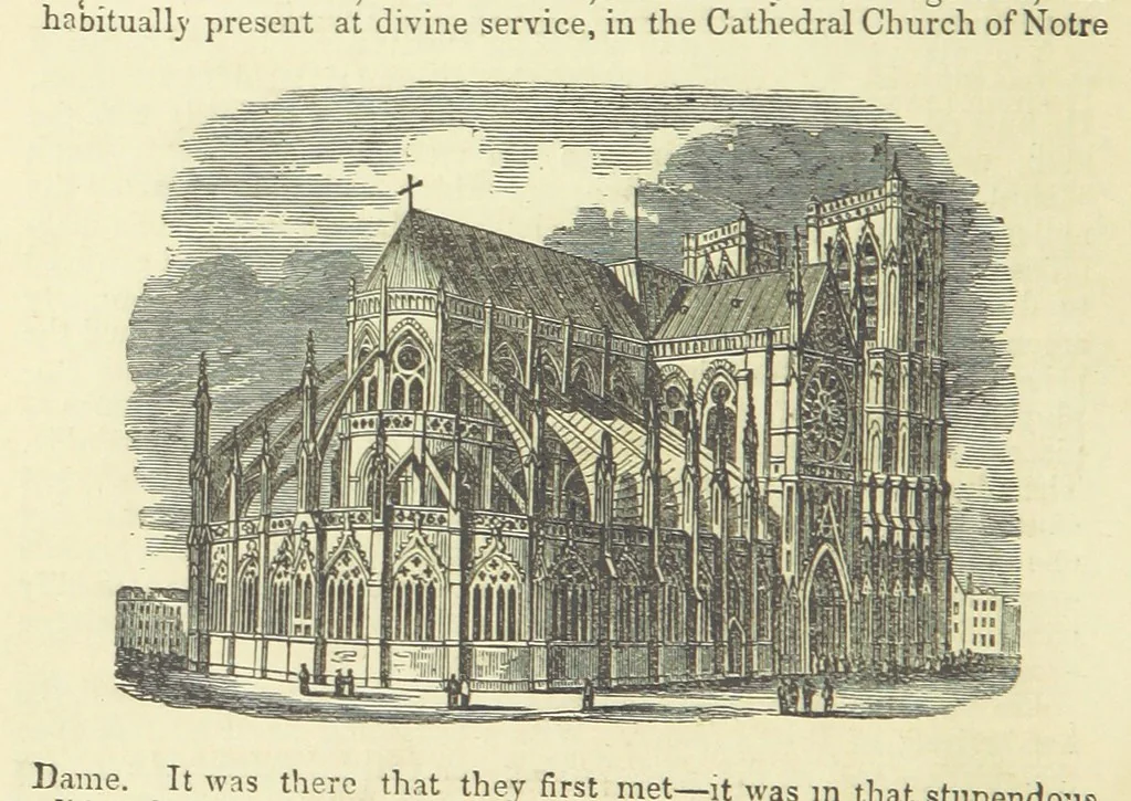 An illustration from Pickwick abroad; or, the Tour in France ... Illustrated with forty steel engravings by Crowquill, and thirty-three wood cuts, 1864, leaf 428