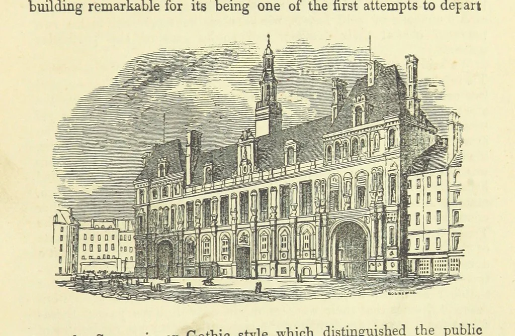 An illustration from Pickwick abroad; or, the Tour in France ... Illustrated with forty steel engravings by Crowquill, and thirty-three wood cuts, 1864, leaf 469