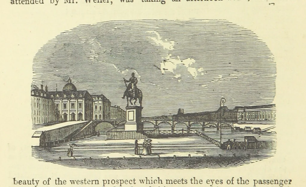 An illustration from Pickwick abroad; or, the Tour in France ... Illustrated with forty steel engravings by Crowquill, and thirty-three wood cuts, 1864, leaf 588