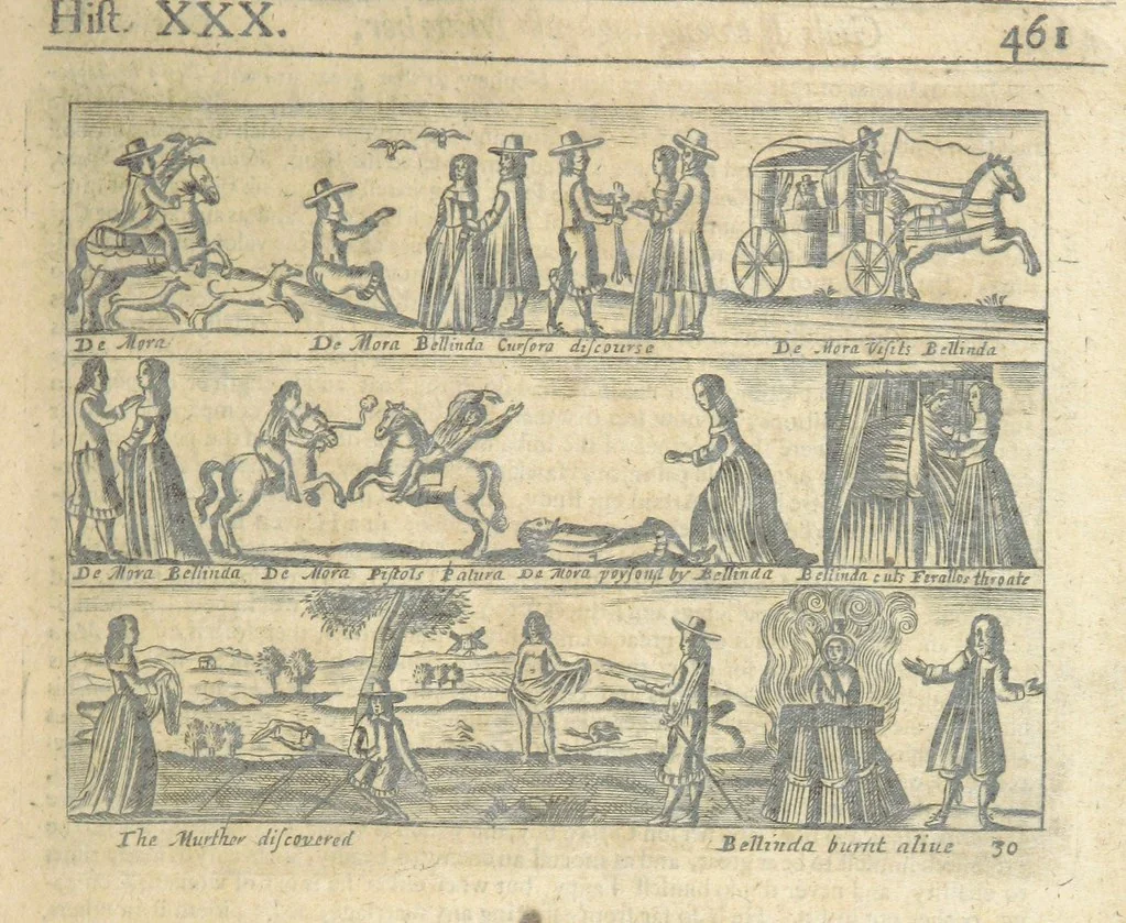 An illustration from The Triumphs of Gods Revenge against the Crying and Execrable Sin of ... Murther ... The seventh ... edition. Whereunto are added ... copper plates, 1704, leaf 479