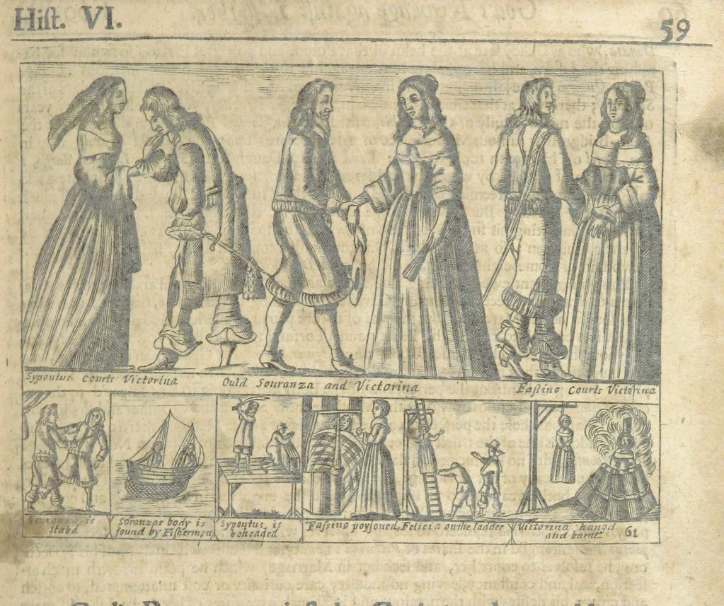 An illustration from The Triumphs of Gods Revenge against the Crying and Execrable Sin of ... Murther ... The seventh ... edition. Whereunto are added ... copper plates, 1704, leaf 89