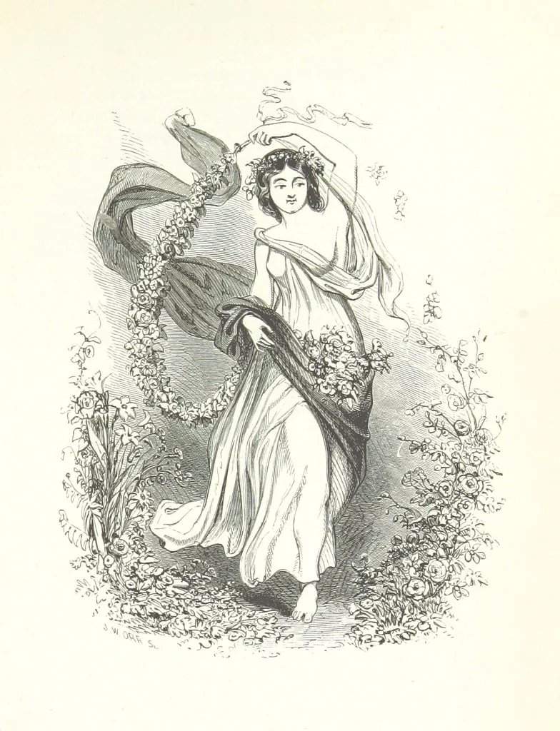 An illustration from The Rhyme and Reason of Country Life: or, selections from fields old and new. By the author of “Rural Hours,” etc, 1856, leaf 155