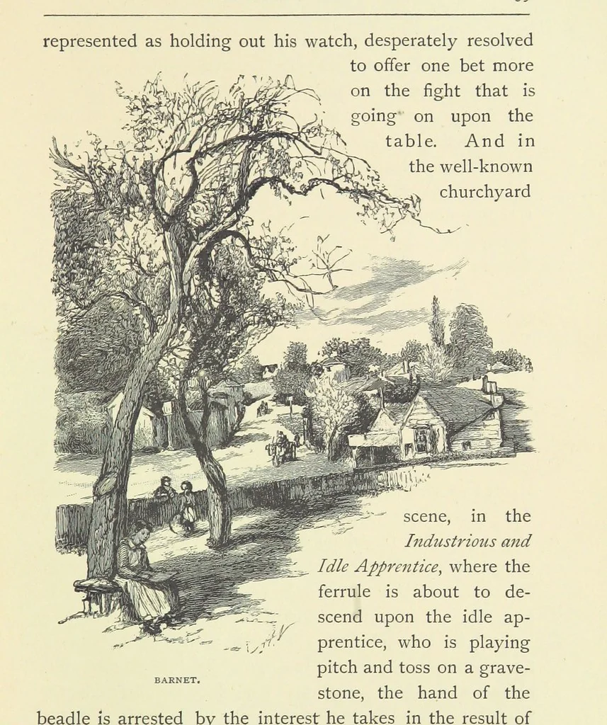 An illustration from About England with Dickens ... With ... illustrations, 1883, leaf 167