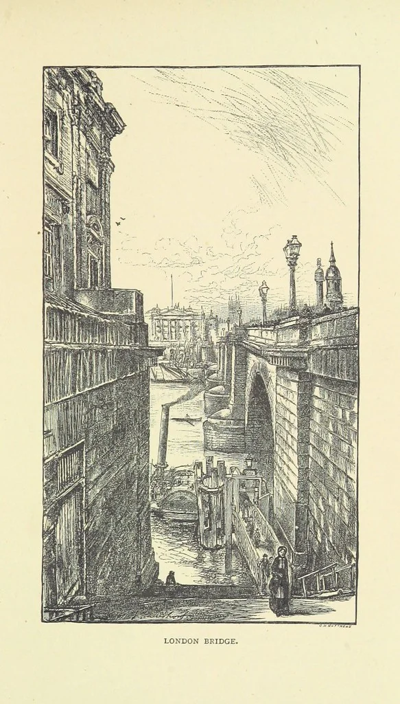 An illustration from About England with Dickens ... With ... illustrations, 1883, leaf 185