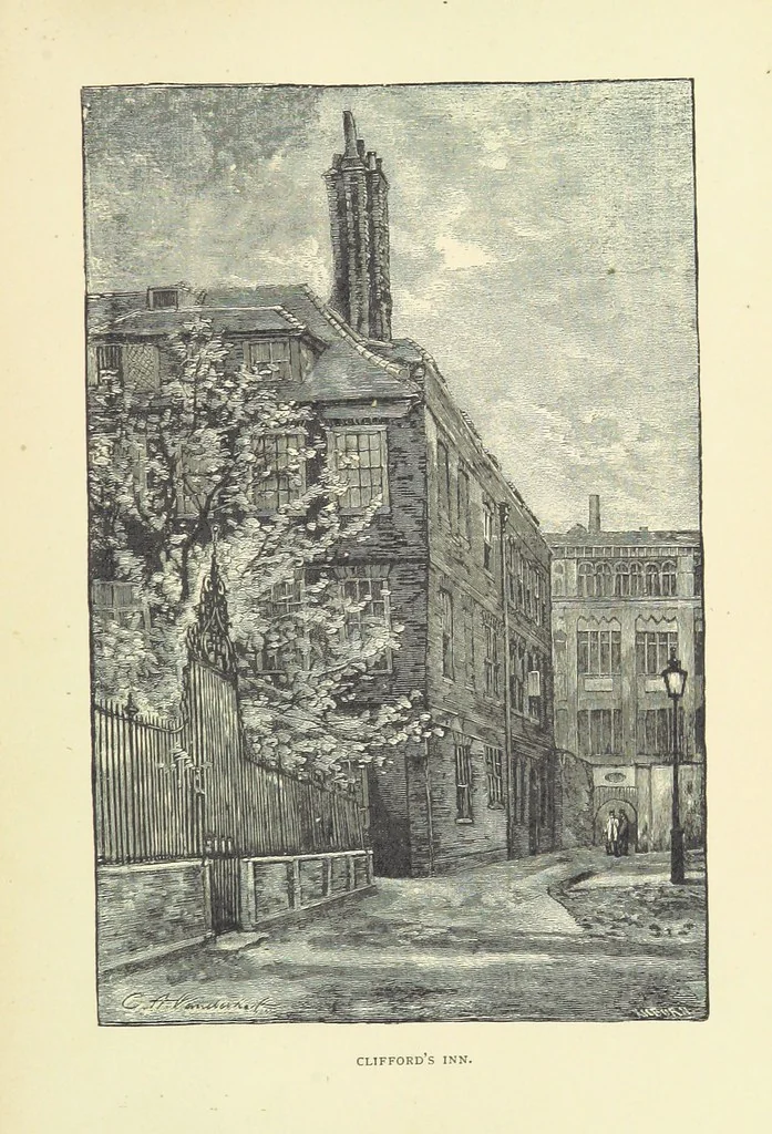 An illustration from About England with Dickens ... With ... illustrations, 1883, leaf 335