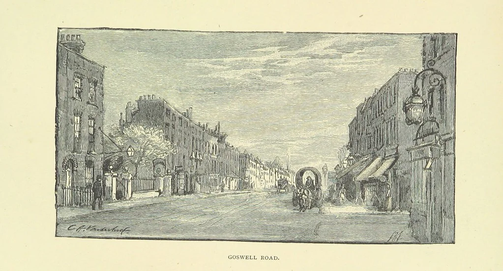 An illustration from About England with Dickens ... With ... illustrations, 1883, leaf 61