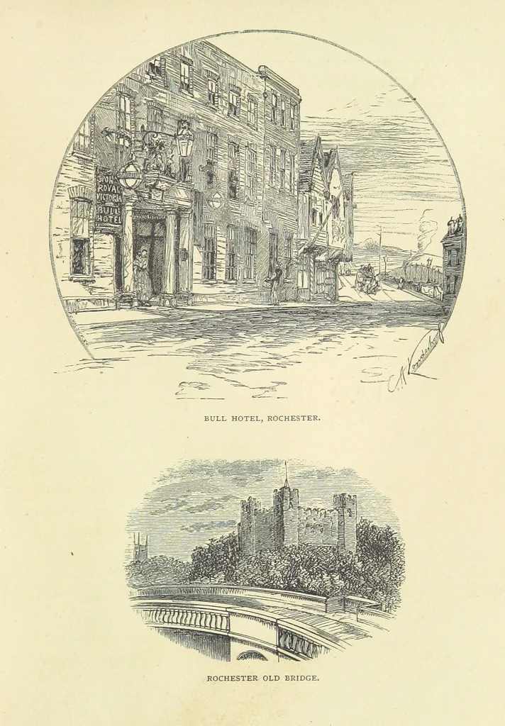 An illustration from About England with Dickens ... With ... illustrations, 1883, leaf 71