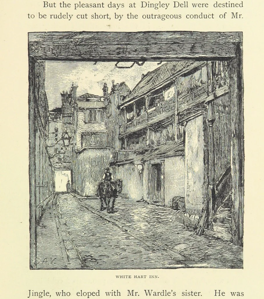 An illustration from About England with Dickens ... With ... illustrations, 1883, leaf 77