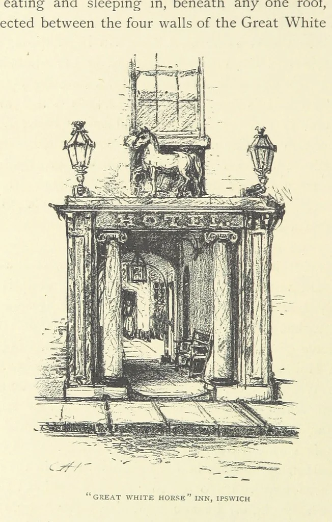 An illustration from About England with Dickens ... With ... illustrations, 1883, leaf 96