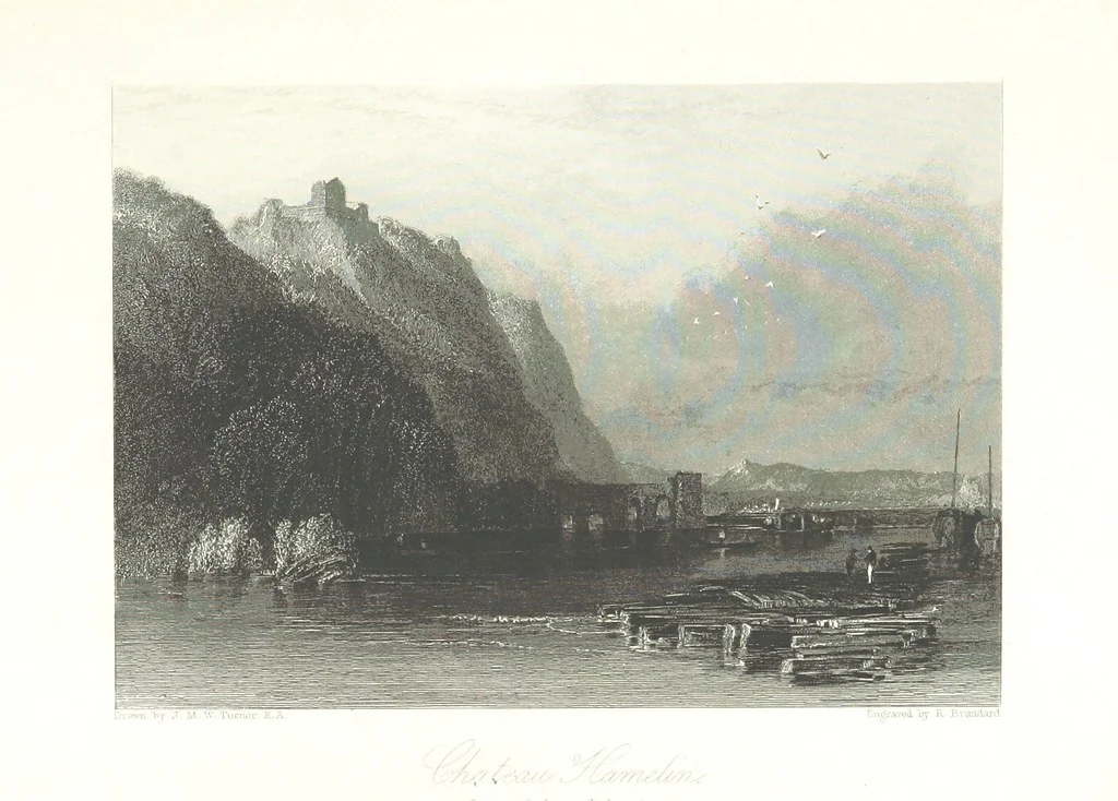 An illustration from Liber Fluviorum; or, River Scenery of France. Depicted in sixty-one line engravings from drawings by J. M. W. Turner ... With descriptive letter-press by Leitch Ritchie; and a biographical sketch by Alaric A. Watts, 1857, leaf 185