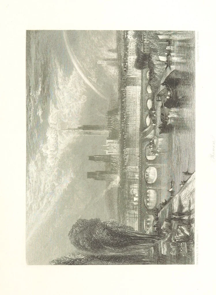 An illustration from Liber Fluviorum; or, River Scenery of France. Depicted in sixty-one line engravings from drawings by J. M. W. Turner ... With descriptive letter-press by Leitch Ritchie; and a biographical sketch by Alaric A. Watts, 1857, leaf 339