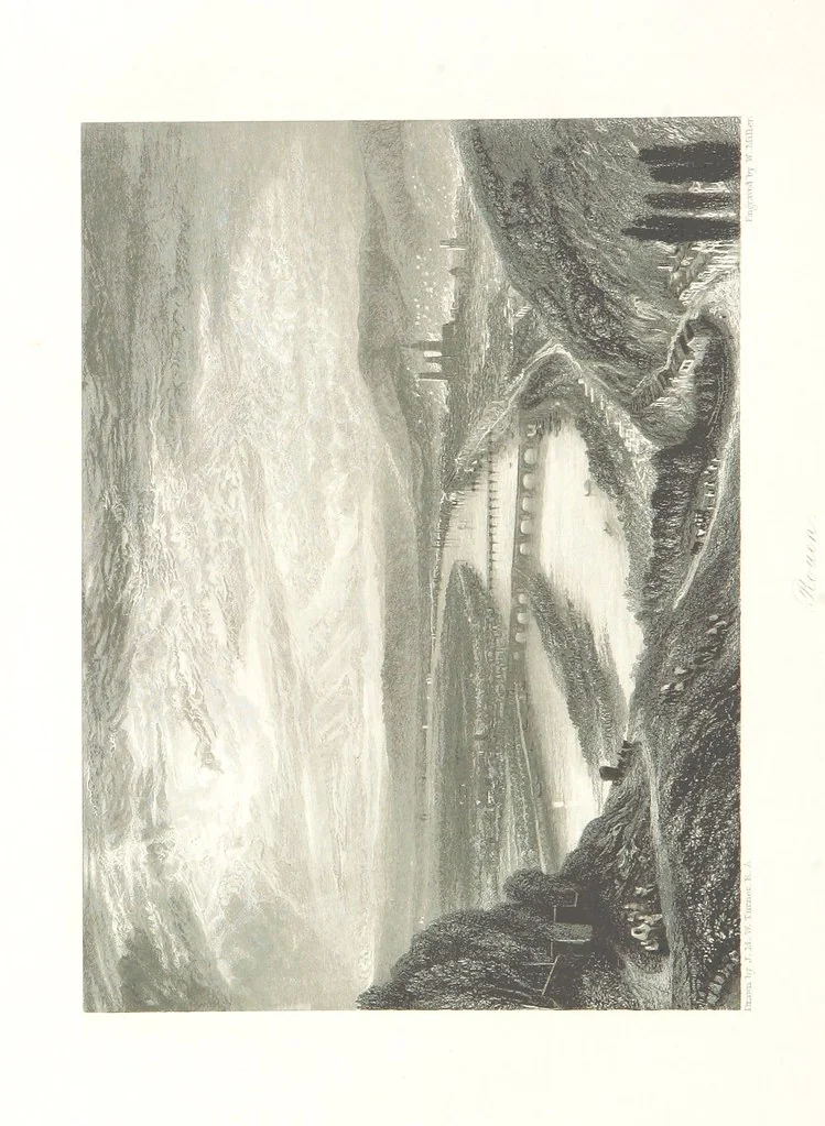 An illustration from Liber Fluviorum; or, River Scenery of France. Depicted in sixty-one line engravings from drawings by J. M. W. Turner ... With descriptive letter-press by Leitch Ritchie; and a biographical sketch by Alaric A. Watts, 1857, leaf 370