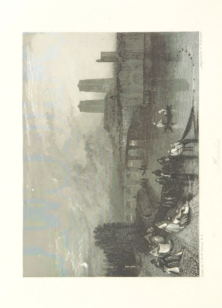 An illustration from Liber Fluviorum; or, River Scenery of France. Depicted in sixty-one line engravings from drawings by J. M. W. Turner ... With descriptive letter-press by Leitch Ritchie; and a biographical sketch by Alaric A. Watts, 1857, leaf 486