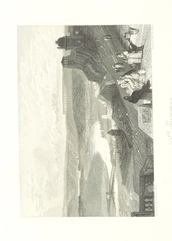 An illustration from Liber Fluviorum; or, River Scenery of France. Depicted in sixty-one line engravings from drawings by J. M. W. Turner ... With descriptive letter-press by Leitch Ritchie; and a biographical sketch by Alaric A. Watts, 1857, leaf 512