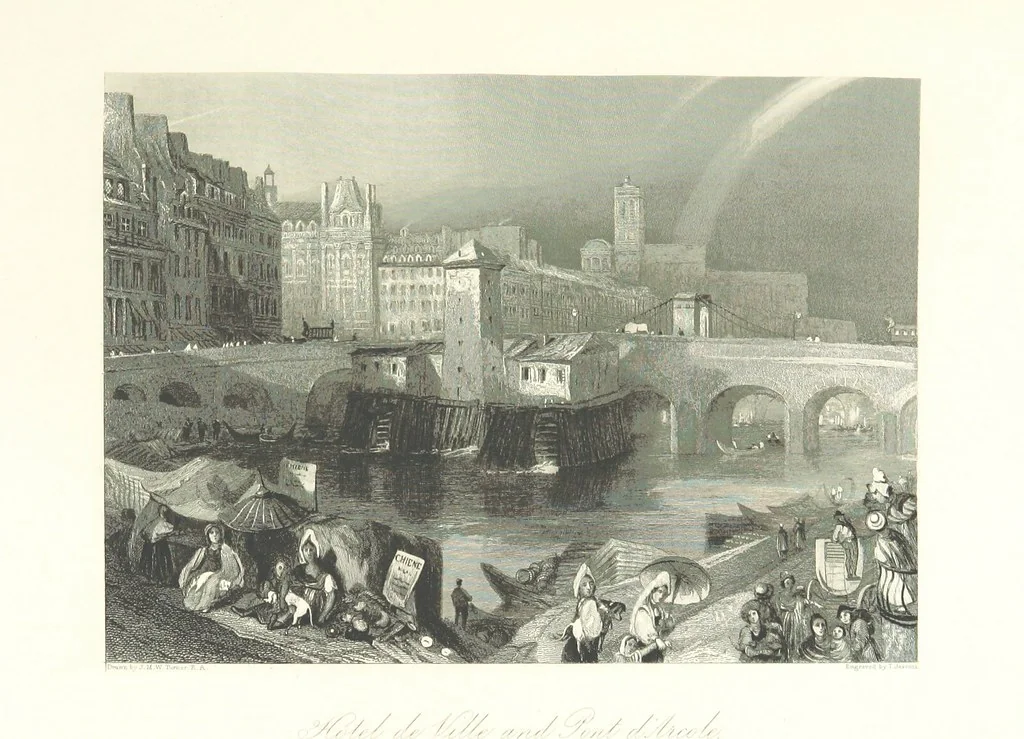 An illustration from Liber Fluviorum; or, River Scenery of France. Depicted in sixty-one line engravings from drawings by J. M. W. Turner ... With descriptive letter-press by Leitch Ritchie; and a biographical sketch by Alaric A. Watts, 1857, leaf 579