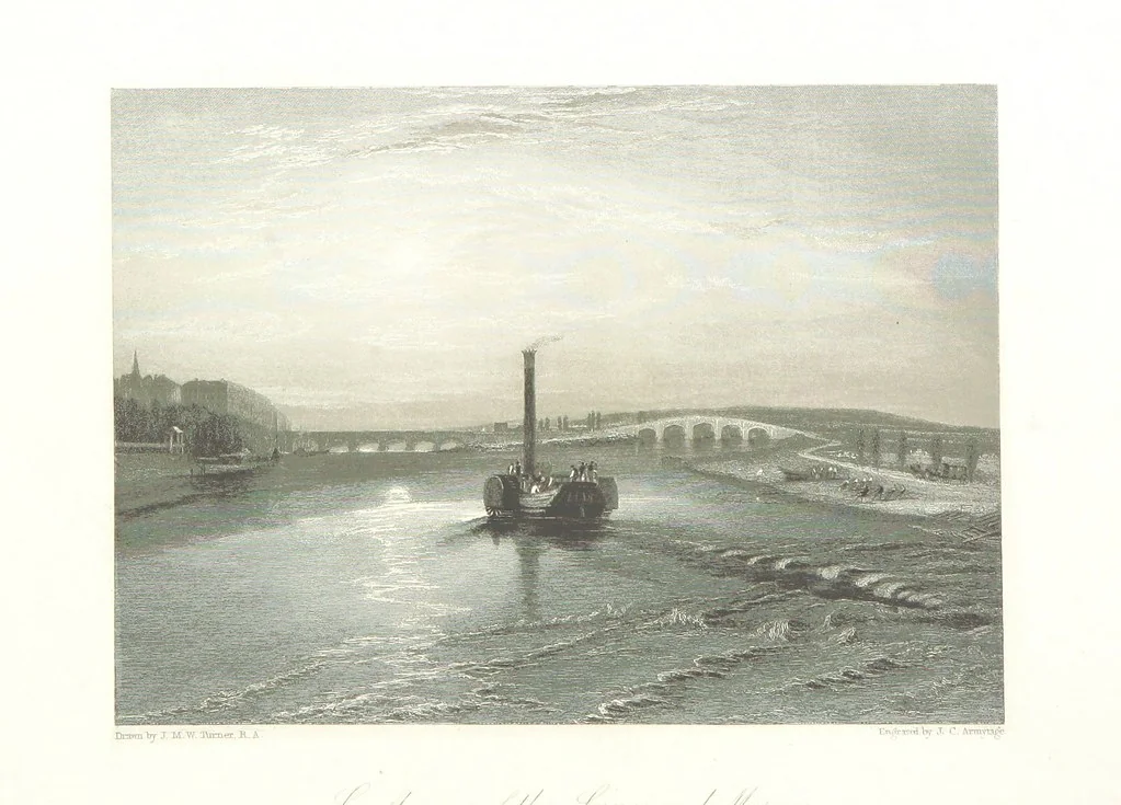 An illustration from Liber Fluviorum; or, River Scenery of France. Depicted in sixty-one line engravings from drawings by J. M. W. Turner ... With descriptive letter-press by Leitch Ritchie; and a biographical sketch by Alaric A. Watts, 1857, leaf 608