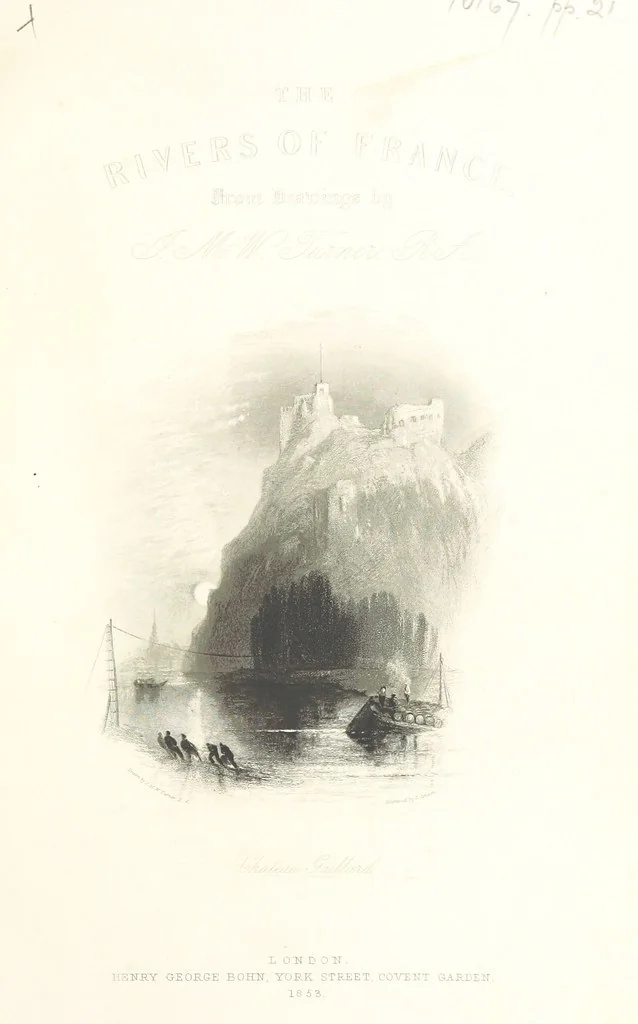 An illustration from Liber Fluviorum; or, River Scenery of France. Depicted in sixty-one line engravings from drawings by J. M. W. Turner ... With descriptive letter-press by Leitch Ritchie; and a biographical sketch by Alaric A. Watts, 1857, leaf 9