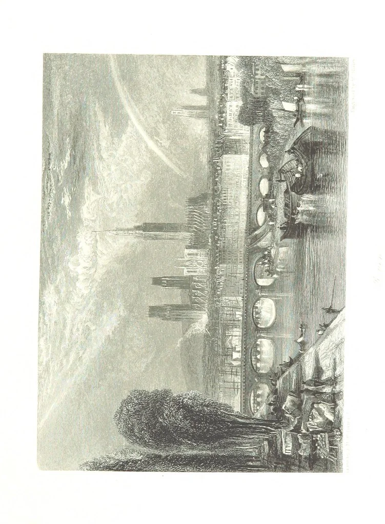 An illustration from Turner's Rivers of France, with an introduction by John Ruskin. A series of ... steel engravings, ... described by L. Ritchie. With a biography of the artists by A. A. Watts, 1887, leaf 279