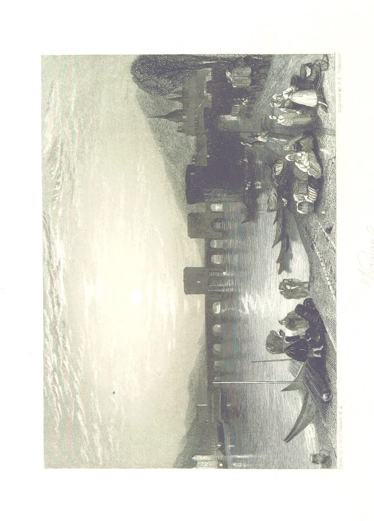 An illustration from Turner's Rivers of France, with an introduction by John Ruskin. A series of ... steel engravings, ... described by L. Ritchie. With a biography of the artists by A. A. Watts, 1887, leaf 388