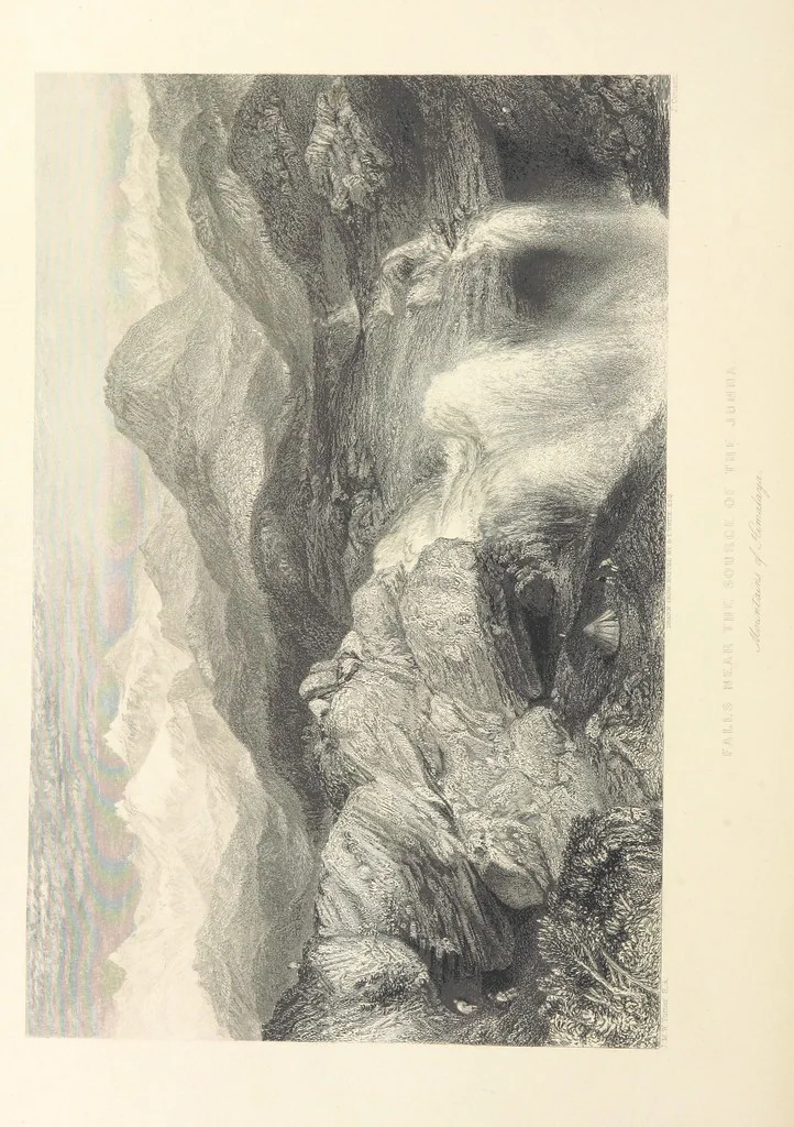 An illustration from Hindostan; its landscapes, palaces, temples, tombs; the shores of the Red Sea; and the ... scenery of the Himalaya Mountains, illustrated in a series of views. With descriptions by E. Roberts, 1850, leaf 104