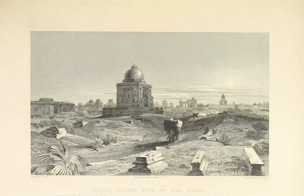 An illustration from Hindostan; its landscapes, palaces, temples, tombs; the shores of the Red Sea; and the ... scenery of the Himalaya Mountains, illustrated in a series of views. With descriptions by E. Roberts, 1850, leaf 137