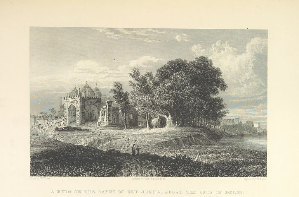 An illustration from Hindostan; its landscapes, palaces, temples, tombs; the shores of the Red Sea; and the ... scenery of the Himalaya Mountains, illustrated in a series of views. With descriptions by E. Roberts, 1850, leaf 179